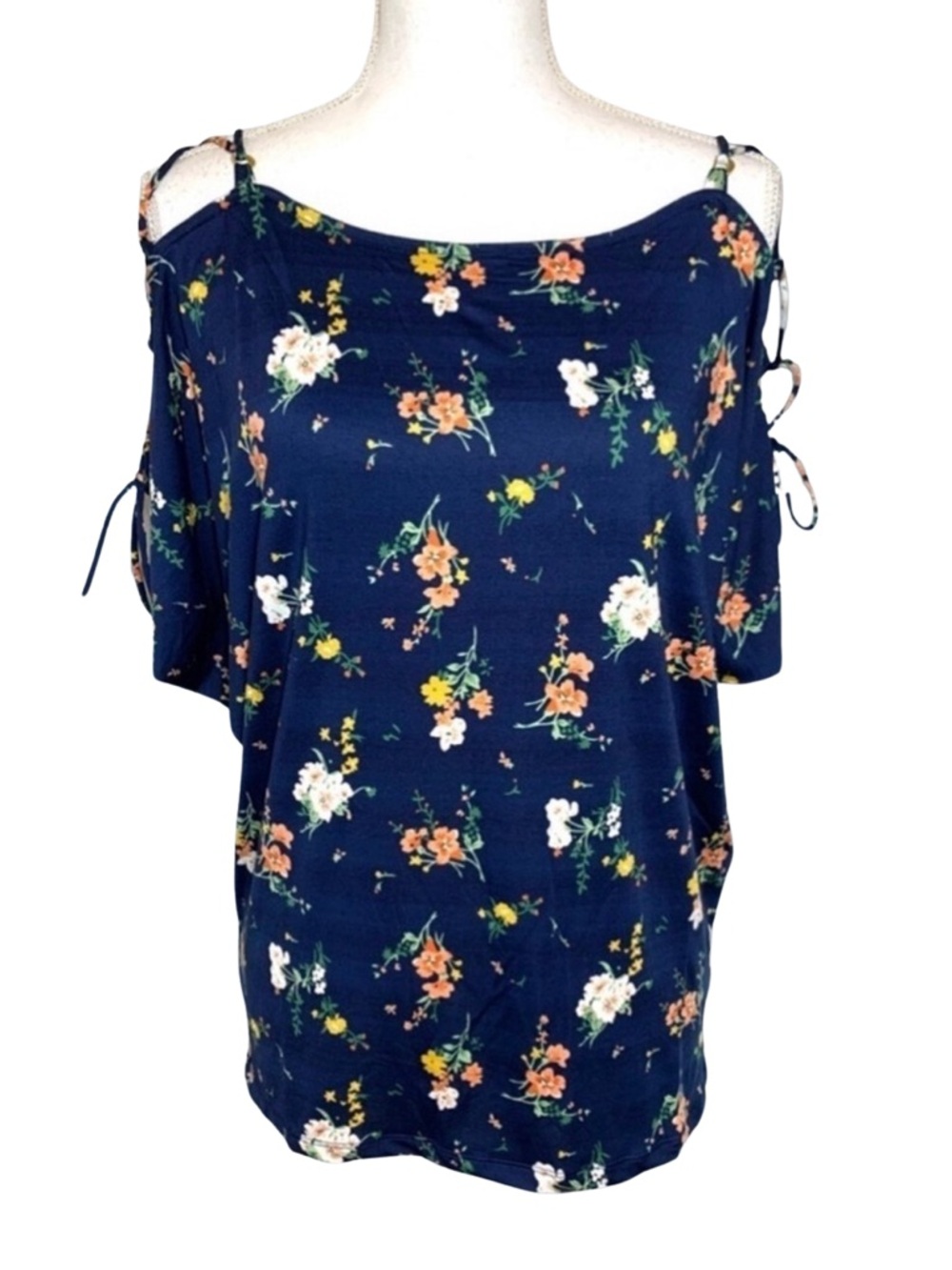 NWT Hayden Floral‎ Boho Top Blouse Cold Shoulder Women Size Small to Medium